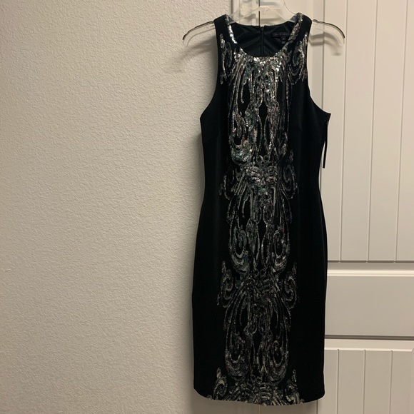 David Meister Sequined Cocktail Dress - Picture 1 of 7
